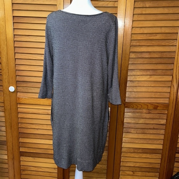 J.Jill Black & White Stretch Ponte Dress – Size Medium, EUC - Picture 7 of 9